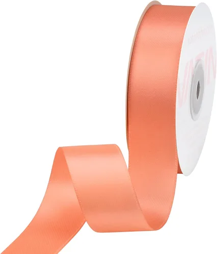 Vista 138 de VATIN - Cinta de satén de doble cara beige de 1/4", 25 yardas continuas, cinta de poliéster beige para ramo de lazos, envoltura de regalos, arreglo