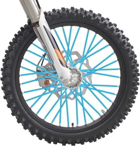 Vista 5 de PSLER - Cubiertas protectoras para radios de llantas, para decoración de bicicletas, motocicletas, motocross, etc., 72 unidades 11 colores mezclados