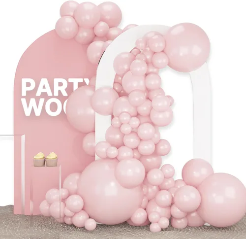 Vista 84 de PartyWoo Globos plateados de 100 piezas de diferentes tamaños de 18, 12, 10, 5 pulgadas, kit de arco de globos plateados para cumpleaños