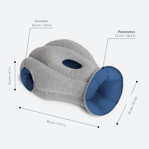 Vista 4 de Ostrichpillow Original - Almohada de viaje y almohada para siesta energizante, relleno de microperlas de alta gama, diseño patentado único, uso