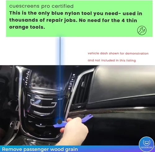 Vista 3 de Cuescreens - Kit de herramientas de instalación de alta resistencia de 2 piezas, compatible con pantalla táctil Cadillac CUE, diseño duradero