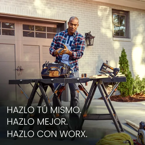 Vista 10 de WORX Pegasus mesa de trabajo multifunción y Sawhorse con abrazaderas rápidas y tenazas de sujeción - WX051