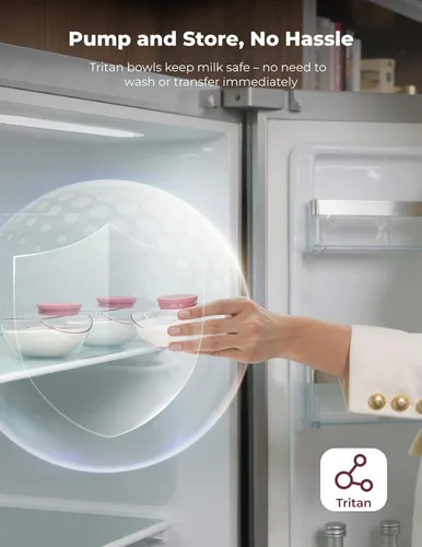 Vista 7 de Momcozy Extractor de leche portátil, flujo móvil mejorado manos libres M9, control discreto de aplicación con múltiples modos personalizados y 15