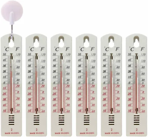 Vista 6 de Termómetros de pared para interiores, medidor de temperatura y humedad, termómetro higrómetro para exteriores/interiores, termómetro higrómetro