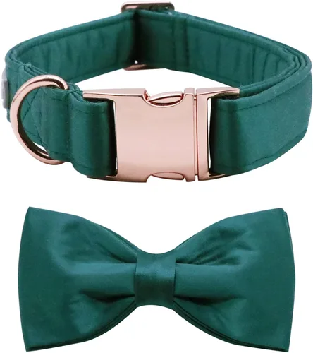 Lionet Paws Collar de perro con pajarita, cómodo collar de seda para perro con pajarita desmontable para cachorros y gatos, cuello de 8 a 12 pulgadas