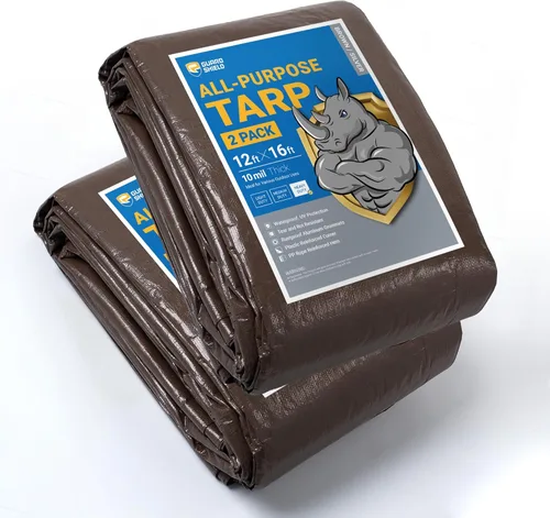 Vista 89 de GUARD SHIELD - Lona resistente, impermeable, de polietileno, gruesa, resistente a los rayos ultravioleta, con ojales, para exteriores, 6 x 8 pies