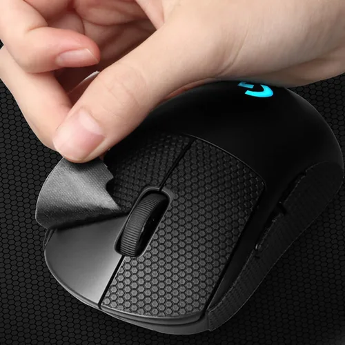 Vista 2 de MTLDOIK Cinta de agarre antideslizante para mouse inalámbrico para juegos, negro, 0.787 in