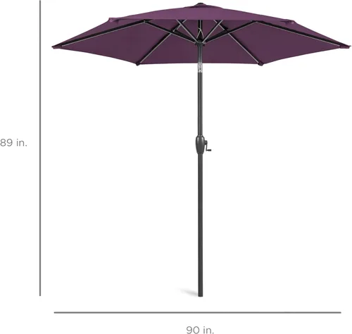 Vista 7 de Best Choice Products 7.5ft Outdoor Market Table Patio Umbrella w/Tilt, Easy Crank Lift