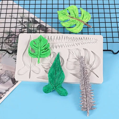 Vista 16 de Molde de silicona para hojas de rosa, moldes de fondant, herramientas de decoración de pasteles, Sugarcraft, resina, caramelo, arcilla, chocolate