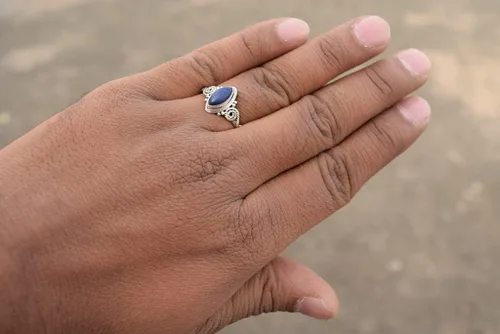 Vista 5 de Gemstone Ring, 925 Sterling Silver Ring Statement Ring For Women - Girls, 5X10mm Natural Marquise Shape Gemstone Ring, Christmas Gifts, Gemstone