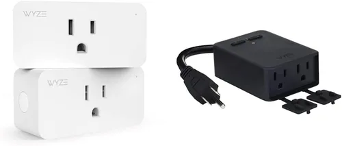 Wyze Enchufe, enchufe inteligente WiFi de 2.4 GHz, compatible con Alexa, Google Assistant, IFTTT, no requiere concentrador, paquete de dos, blanco y