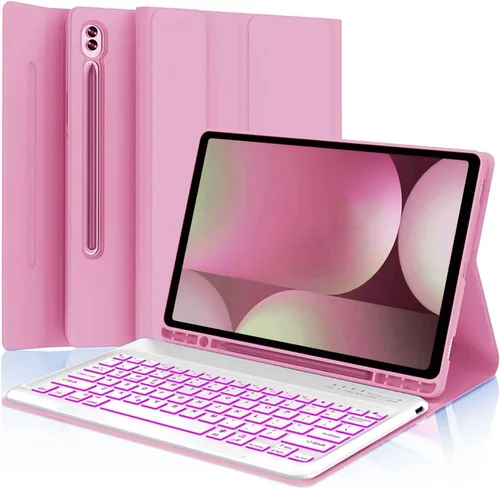 Vista 17 de Funda para teclado para Samsung Galaxy Tab S6 Lite de 10.4 pulgadas 2024 2022/2020 SM-P610/P613/P615/P619, funda para teclado Bluetooth inalámbrico