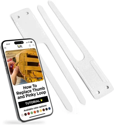 Vista 24 de TOFL Baseball Thumb & Pinky Replacement Loops for Baseball Gloves & Softball Mitts to Match Glove Relace Kit