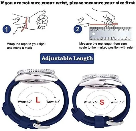 Vista 6 de Ritche - Bandas de silicona para reloj de 1819 20 21 22 23 y 24 mm de liberación rápida de hule para hombre