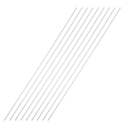 Vista 119 de uxcell Varilla redonda sólida de acero inoxidable 304 de 0.039 in x 3.937 in para manualidades de bricolaje - 10 piezas