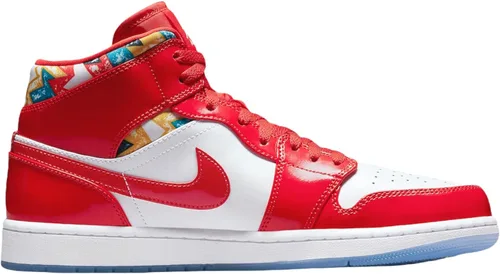 Vista 2 de nike Air Jordan 1 Mid GS UNC a Chicago Youth Big Kids FB2212 100