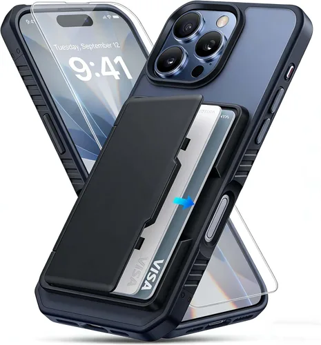 Vista 21 de Miracase - Funda magnética para teléfono 17 (compatible con MagSafe) con protector de pantalla de grado militar, funda mate translúcida antihuellas