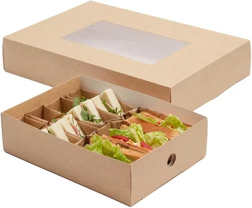 Vista 18 de Restaurantware -Inserto de 8.7 x 5.9 x 3.2 pulgadas para bandejas de catering, 10 insertos resistentes a la grasa para cajas de catering - Inserto