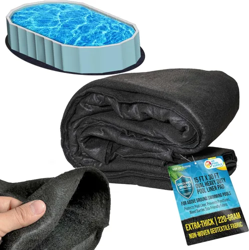 Vista 14 de U.S. Pool Supply Ground Shield - Almohadilla para revestimiento de piscina redonda de 12 pies de servicio pesado para piscinas sobre el suelo