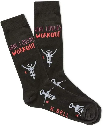 Vista 74 de K. Bell, calcetines retro varsity de lechuga para mujer Adultish (negro)