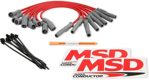 Vista 2 de MSD 31639 - Set de cables de bujía superconductores de color rojo