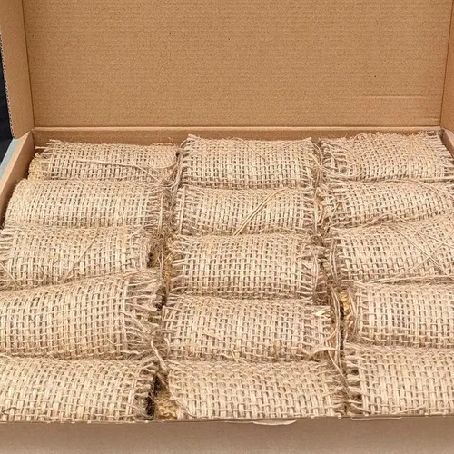 Vista 2 de AukBeeFun Rollos de arpillera de yute, combustible para ahumar abejas de 2 libras para la apicultura, fácil de encender produce una quema de humo