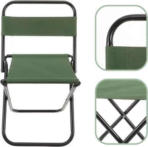 Vista 8 de BESPORTBLE Silla plegable para acampar al aire libre, silla plegable portátil ligera, taburete de pesca pequeño con material resistente