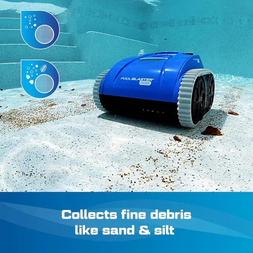 Vista 4 de POOL BLASTER CX-300 - Limpiador robótico inalámbrico para piscinas pequeñas enterradas y sobre el suelo, 2.5 horas de tiempo de funcionamiento