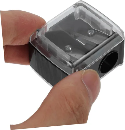 Vista 3 de minkissy Sacapuntas para la pluma de la ceja mini sacapuntas agujero doble para cosméticos