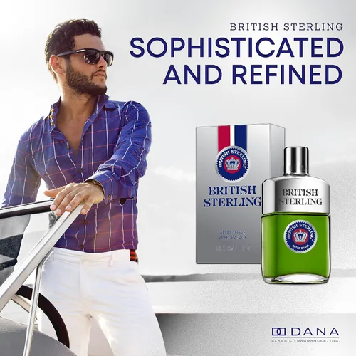 Vista 2 de British Sterling Aftershave para hombre de DANA 3.8 onzas