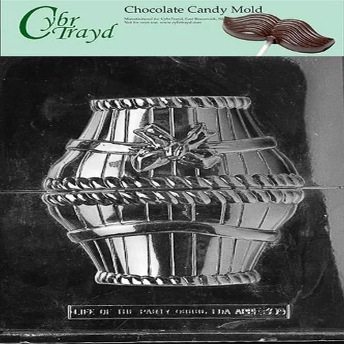 Cybrtrayd Life of the Party Basket with Bow Easter Chocolate Candy Mold in Sealed Protective Poly Bag Imprinted with Copyrighted Cybrtrayd Molding