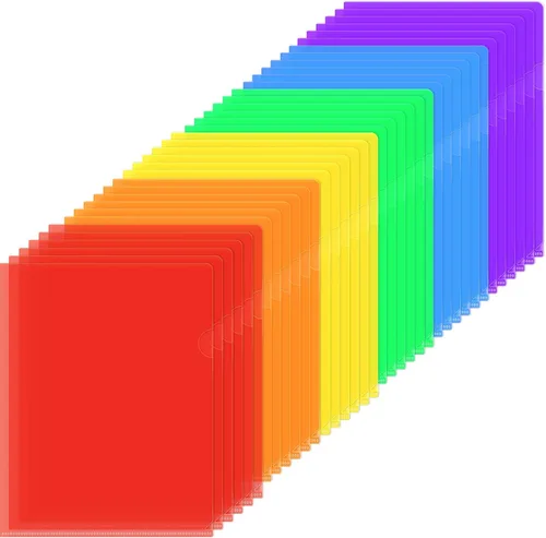 Vista 11 de Sooez Paquete de 25 bolsillos transparentes para carpetas de documentos para proyectos, carpetas de archivos de plástico tamaño carta, fundas