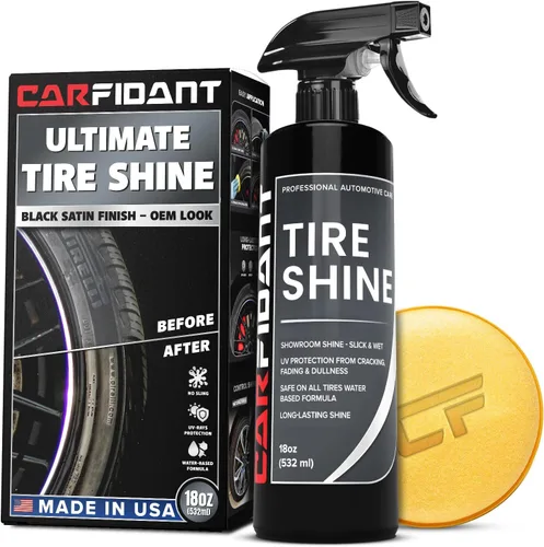 Vista 9 de Carfidant Ultimate Tire Shine Galón - Brillo Negro Satinado - Nuevo Aspecto para Neumáticos y Protector de Goma - Larga Duración sin Grasa y sin