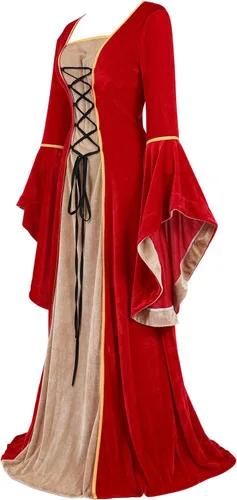 Vista 26 de Kranchungel - Vestidos renacentistas de estilo medieval/irlandés/campesino para mujer; disfraz de hada, para bailes
