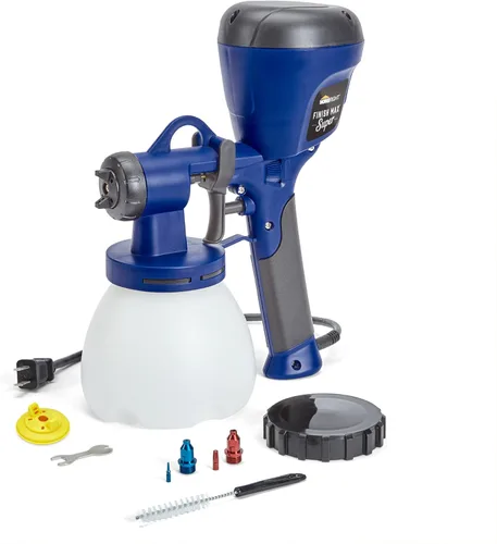 Vista 2 de HomeRight C800971.A Super Finish Max HVLP Paint Sprayer, Spray Gun & C900205M Viscosity Paint Consistency Measuring Cup, White & C900097.M Super