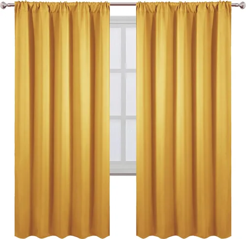 Vista 32 de LEMOMO Cortinas opacas grises, 52 x 84 pulgadas, juego de 2 paneles de cortinas opacas con aislamiento térmico para oscurecer la habitación