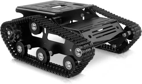 Kit de chasis de automóvil inteligente robot de aleación de aluminio, chasis de tanque grande con motores 2WD para Jetson Nano/Raspberry Pi/Arduino