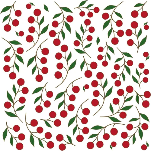 Vista 5 de Calcomanías de pared de bayas rojas, calcomanías de pared de frutas pequeñas, calcomanías de pared lindas calcomanías de frutas de verano