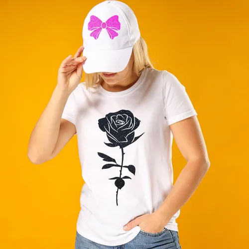 Vista 6 de Rollos de vinilo de transferencia de calor con purpurina negra, vinilo HTV de hierro negro de 12 pulgadas x 5 pies, vinilo para planchar