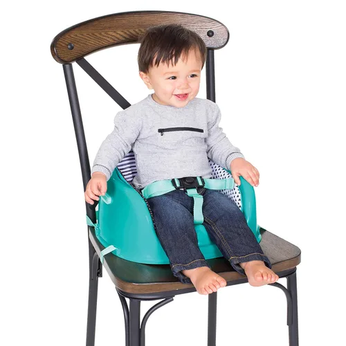 Vista 3 de Infantino Asiento y refuerzo 3 en 1 Grow-with-Me Discovery, asiento de actividad para bebé, asiento elevador para mesa de comedor con bandeja