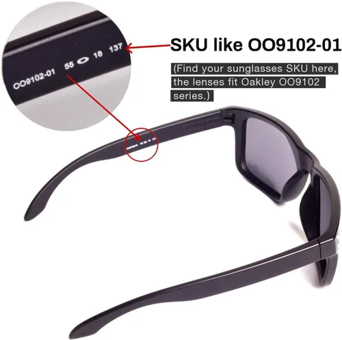 Vista 4 de Walleva Lentes de repuesto para lentes de sol Oakley Holbrook, 22 opciones.