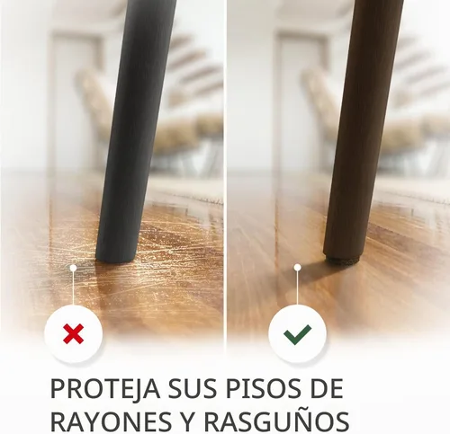Vista 3 de ¡235 almohadillas de fieltro para muebles marrones y negras X-Protector! Gran cantidad de almohadillas para muebles para pisos de madera dura – ¡Tus