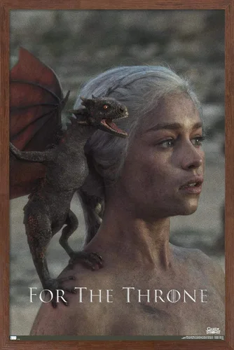 Vista 8 de Trends International Juego de tronos - Póster de pared Daenerys Targaryen, 14.725 x 22.375 pulgadas, versión enmarcada de madera de granero Versión