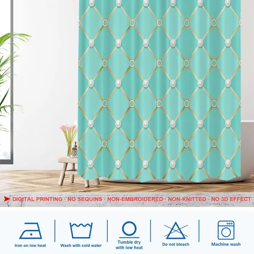 Vista 91 de Shrahala Father and Child Embracing No Hooks Shower Curtain with Snap in Liner Set, Tender Moment Captured Bathroom Décor Polyester Fiber Waterproof