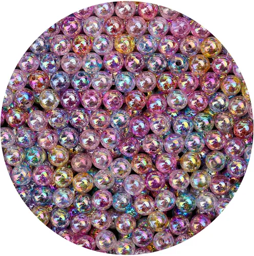 Vista 48 de BONNY BOXX 2000 cuentas redondas acrílicas de zafiro liso de 0.157 pulgadas, bolas de goma de mascar de resina plástica para hacer collares