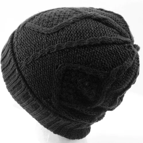 Vista 2 de Gorro para hombres y mujeres invierno cálido Gorros Tejer Slouchy grueso cráneo tapa