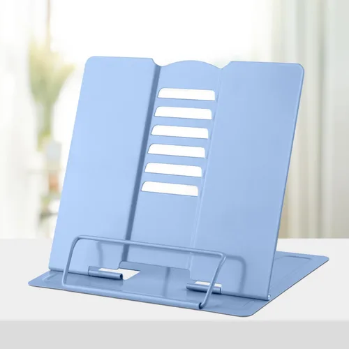 Vista 9 de Honagu Soporte de metal para libros de escritorio, soporte para libros para leer manos libres, soporte ajustable para documentos de libros