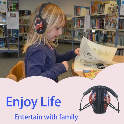 Vista 7 de Auriculares con cancelación de ruido para niños, protección auditiva NRR de 25dB, reducción de ruido, a prueba de sonido para niños, orejeras