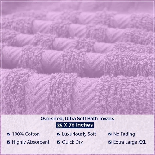 Vista 126 de DAN RIVER Paquete de 2 sábanas de baño de lujo 35x70, 600 GSM, toallas de 100% algodón hilado en anillo suaves y de secado rápido, ideales para Beige
