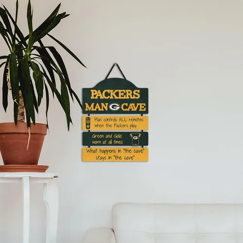 Vista 2 de FOCO cartel Man Cave para colgar en la pared, con logotipo de equipo de la NFL, para cueva de hombre
